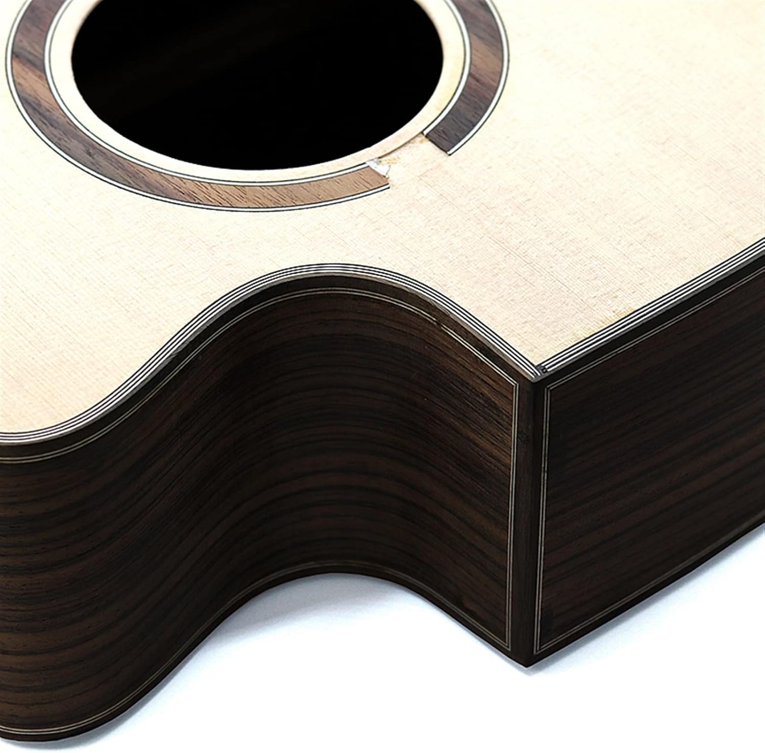 Folk Guitar Missing Corner Full Single Finished Barrel Combination Rosewood Back Side Spruce Veneer Guitar Material DIY Guitar Kit