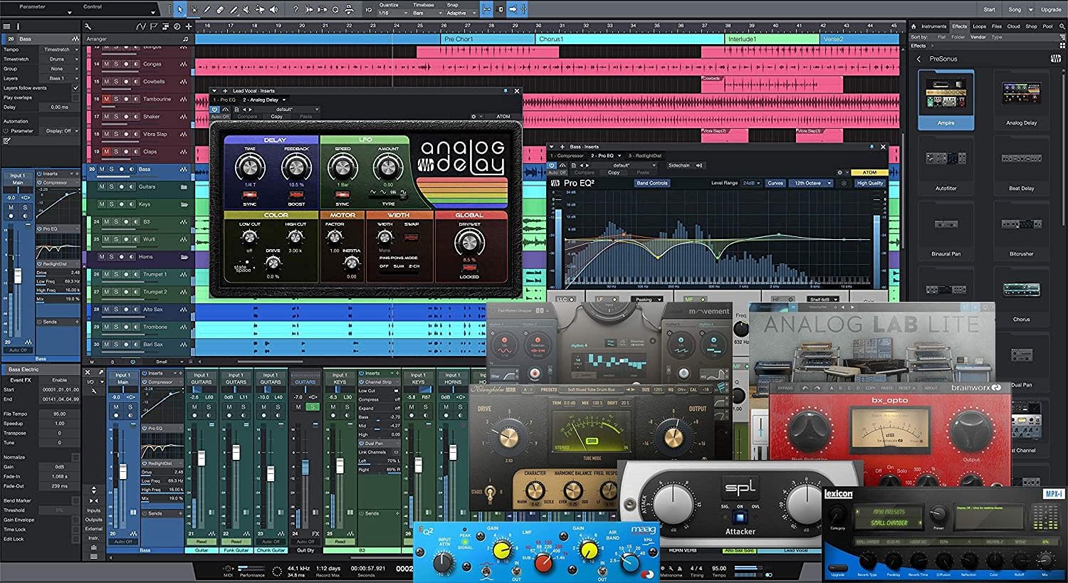 Presonus AudioBox 96 Studio Audio Interface with PD-70 Dynamic Cardioid Broadcast Microphone & Arm Accessory Pack