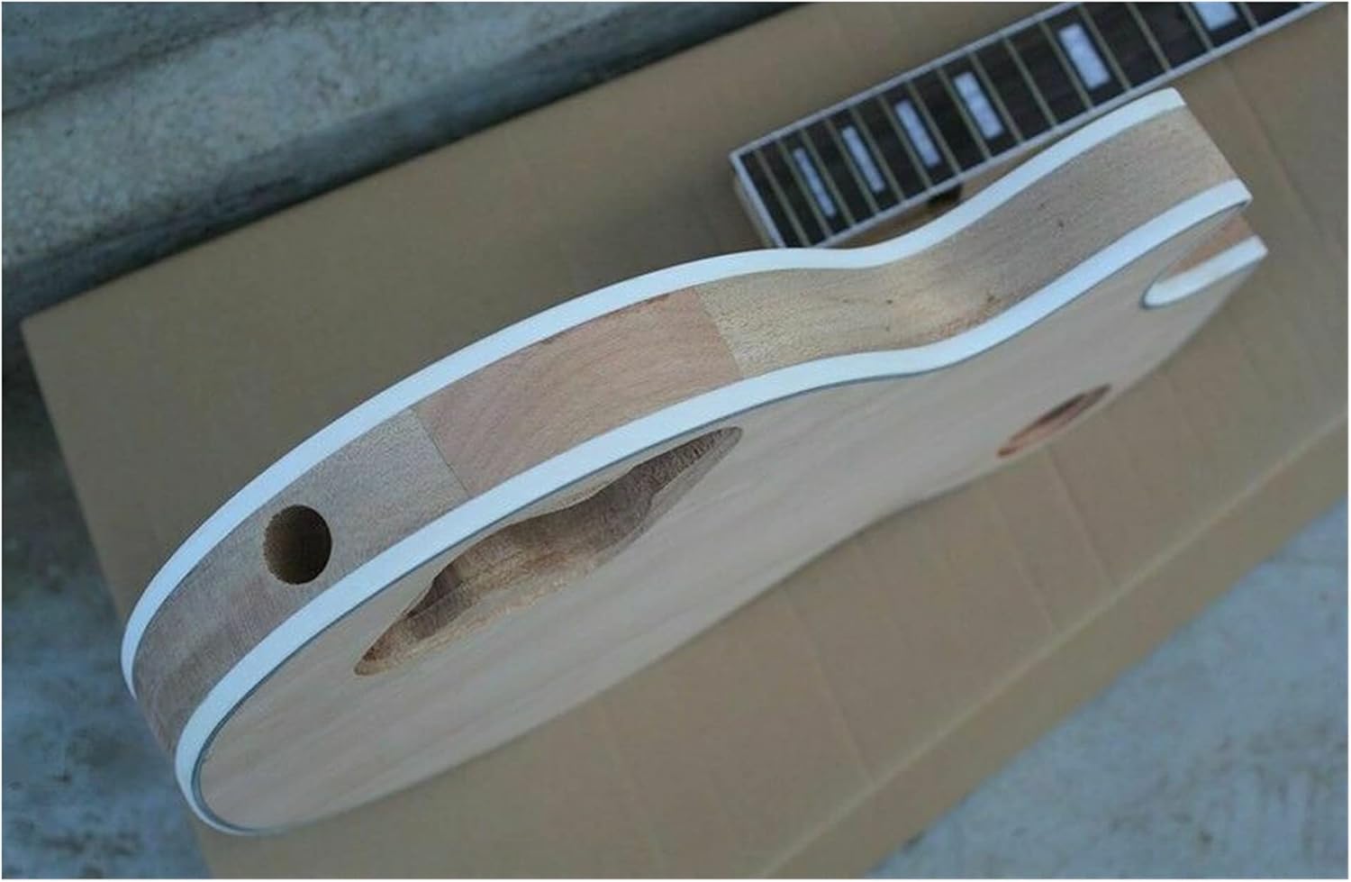 Unfinished Guitar Body 1 Set Unfinished Guitar Neck and Body for LP Style Electric Guitar Kit DIY Guitar DIY Accessory