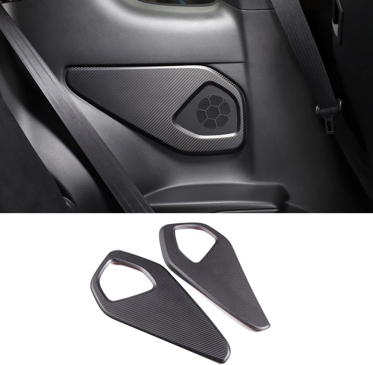 Fit for Toyota 86/Subaru BRZ 2022 Real Carbon Fiber Car Rear Speaker Sound Decorative Panel Cover Car Interior Accessories (Matte Carbon)
