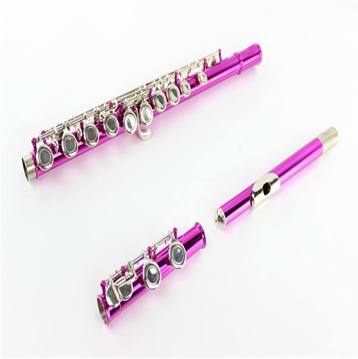 TSTS Flutes Musical Instrument Wind Instrument Color Flute 16-Hole Closed-Hole C-Tune Flute B-Tail E-Key Nickel-Key Flute
