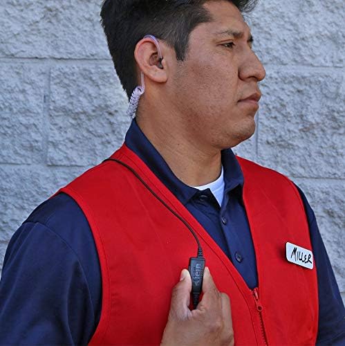 Klein Electronics Star M9 Single-Wire Earpiece with Surveillance Style Acoustic Tube for Motorola Compatible Models (Works with M9 Connector pin) | Clear Quick-Disconnect Audio Tube and Clothing Clip