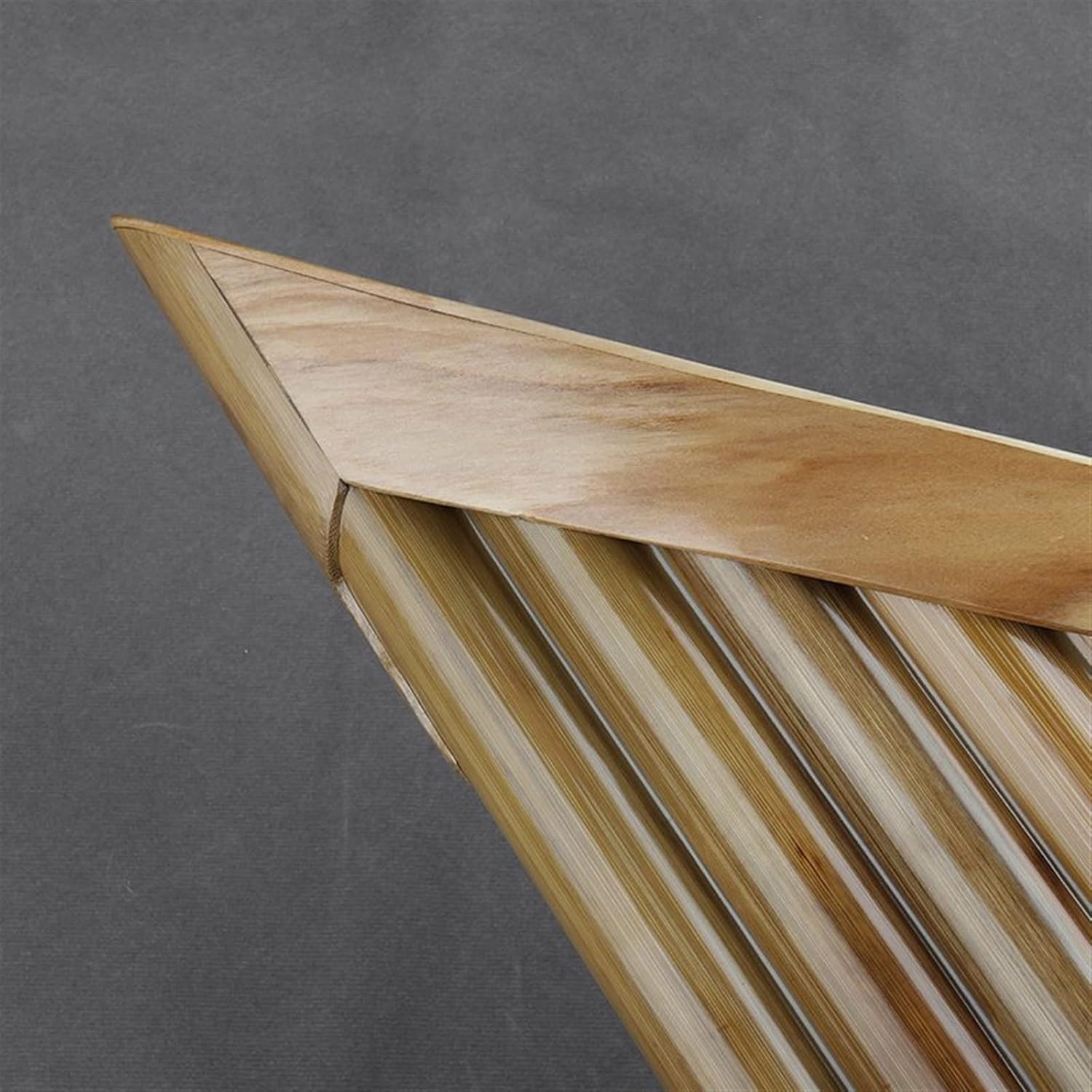 22 Pipes Pan Flute C Key Panpipes Woodwind Instrument Natural Bamboo Pan Flute in C Key (Color : Right)