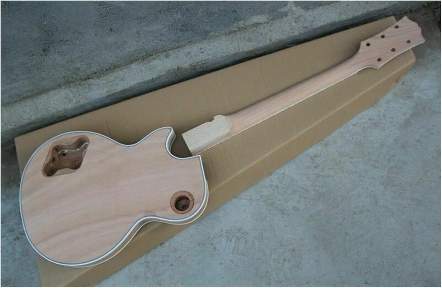 Unfinished Guitar Body 1 Set Unfinished Guitar Neck and Body for LP Style Electric Guitar Kit DIY Guitar DIY Accessory