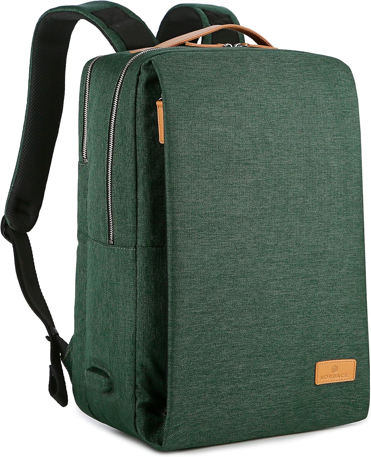 Nordace Siena Smart Backpack with USB Charging - 15.6 Inch Laptop Backpack, 19L Daily Backpack for Travel, Everyday, or Work (Dark Green)