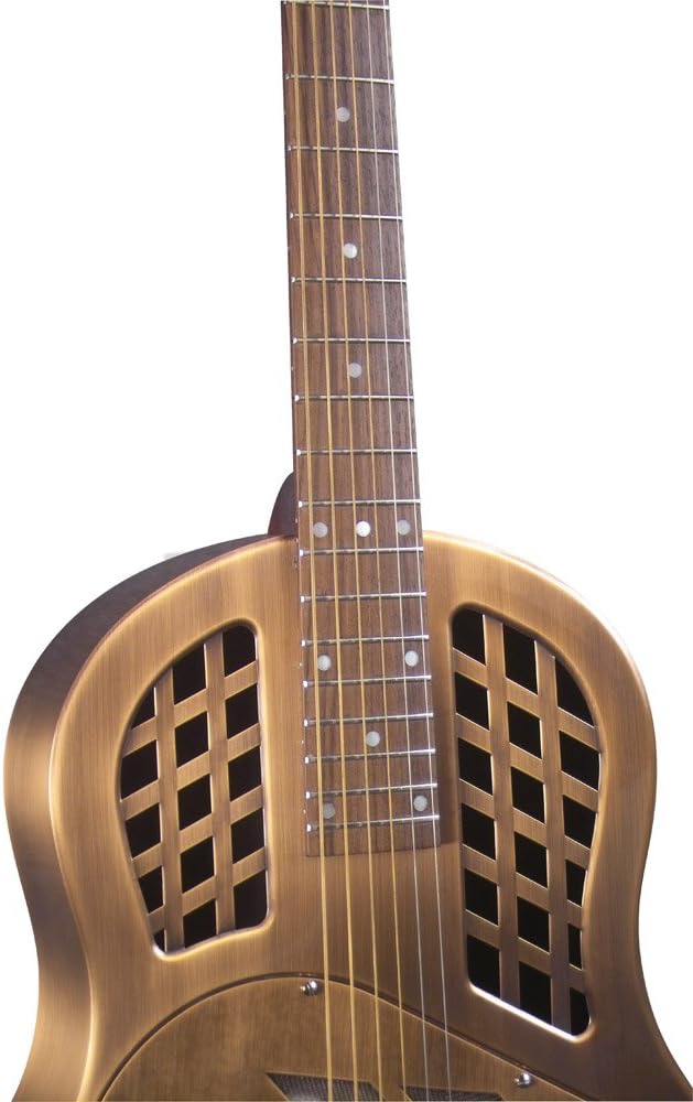 Regal RC-56 Metal Body Tricone Resophonic Guitar - Copper-Plated Brass