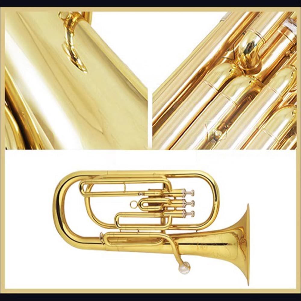 Upright Euphonium, Western Wind Instrument, 4 Flat Key Euphonium, Festival Instrument, Full Sound