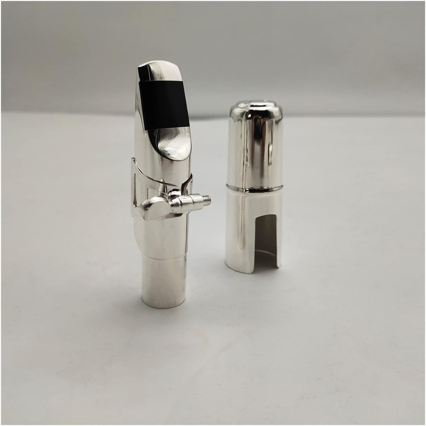 Sax Replacemen Set Professional Saxophone Mouthpiece for Alto Tenor Saxophone Accessories Sliver Gold Plated Woodwind Instrument Saxophone Accessories (Color : Tenor Sliver 8)