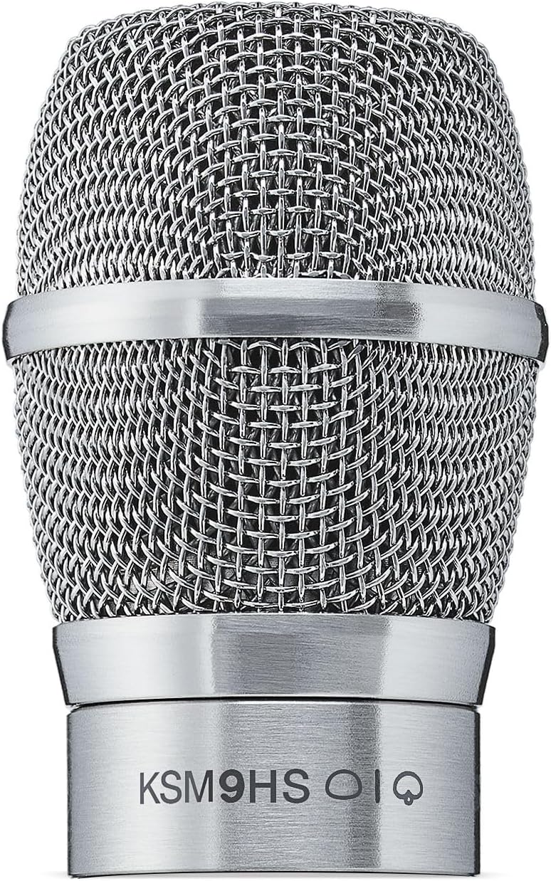 Shure KSM9HS Microphone Capsule, Hypercardioid or Subcardioid, Nickel - Replaces The Cartridge, Housing Assembly, and Matte Grille for Wireless KSM9 Microphones (RPW190)