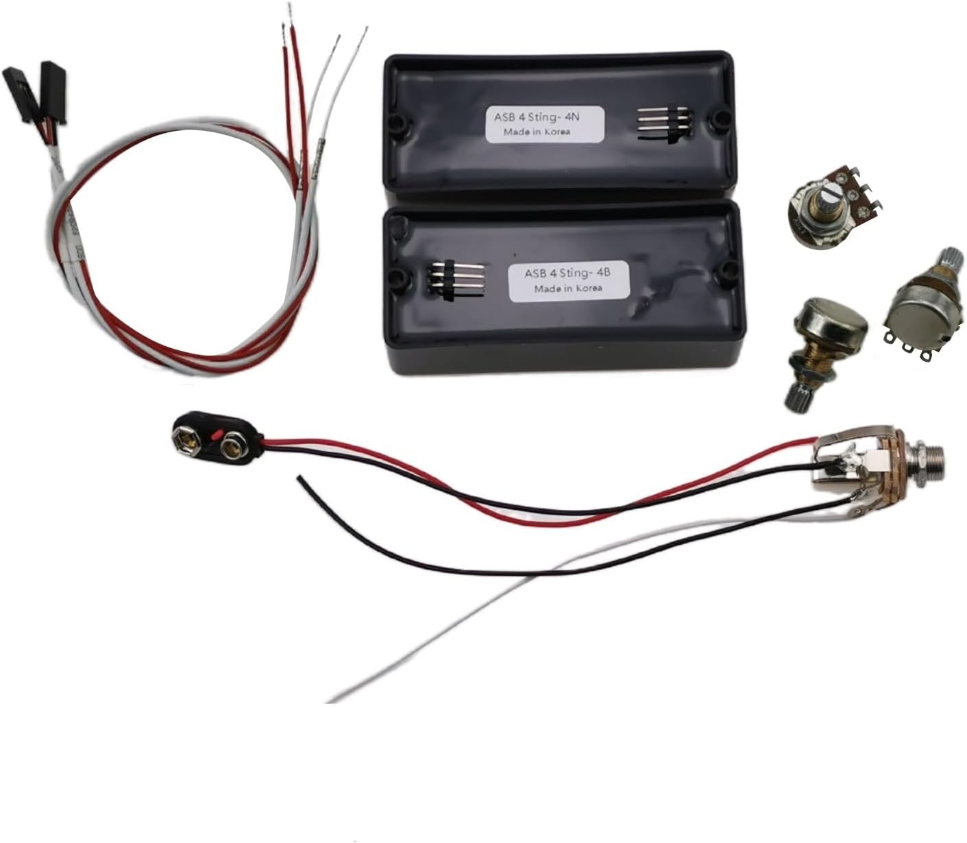 Active Pickup for 4 Strings Bass Guitar Neck and Bridge Humbucker Alnico V Pickup Set Guitar Replacement Parts