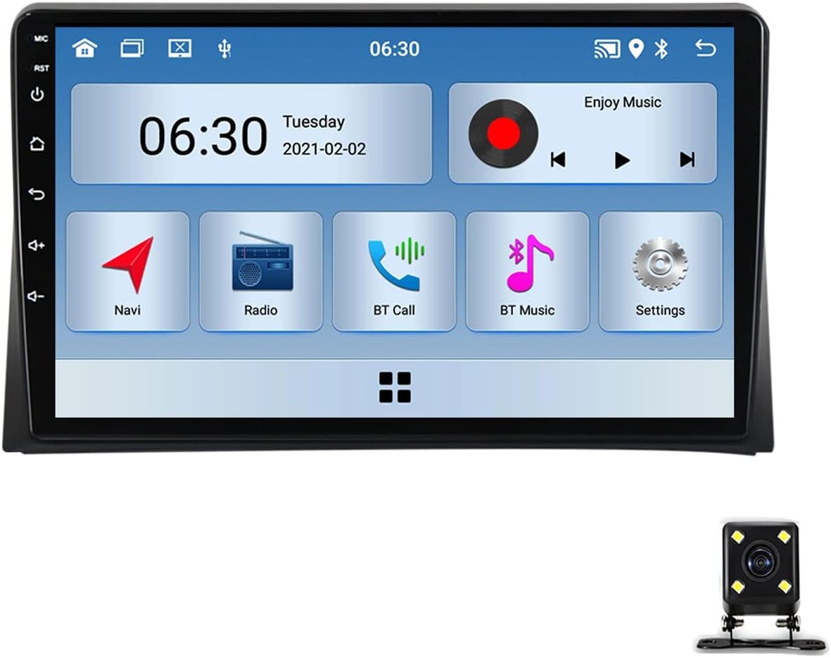 Car Stereo 2 Din Car Radio 9 Inch MP5 Player Compatible with Volkswagen Multivan 2003-2015 with IPS Touch Screen Digital Display Bluetooth Multimedia Support Carplay/Auto/Mirror Link