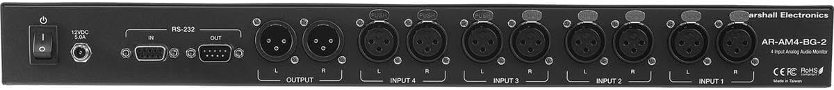 Marshall Electronics Rackmount Multichannel Analog Audio Monitor System (1 RU)