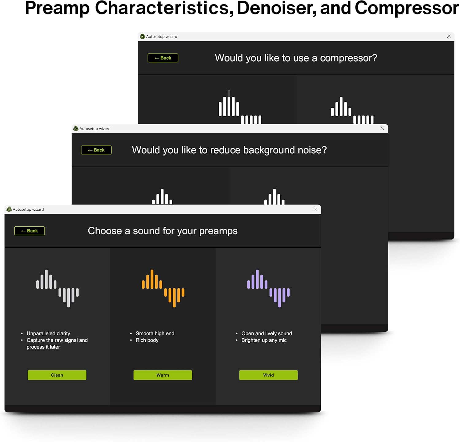 CONNECT 2 – The most user-friendly Audio Interface with XLR and Hi-Z input - Sound sensational with just a few Clicks – Autosetup, Clipguard, Compressor, Denoiser - 3 Preamp Sounds