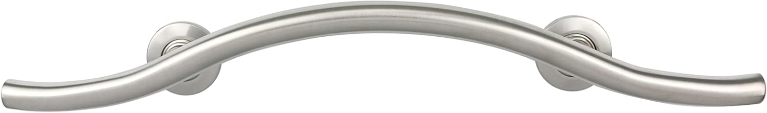 30-inch Designer Maverick Double Arched Curved/Wave Bathroom Shower Grab Bar, Satin