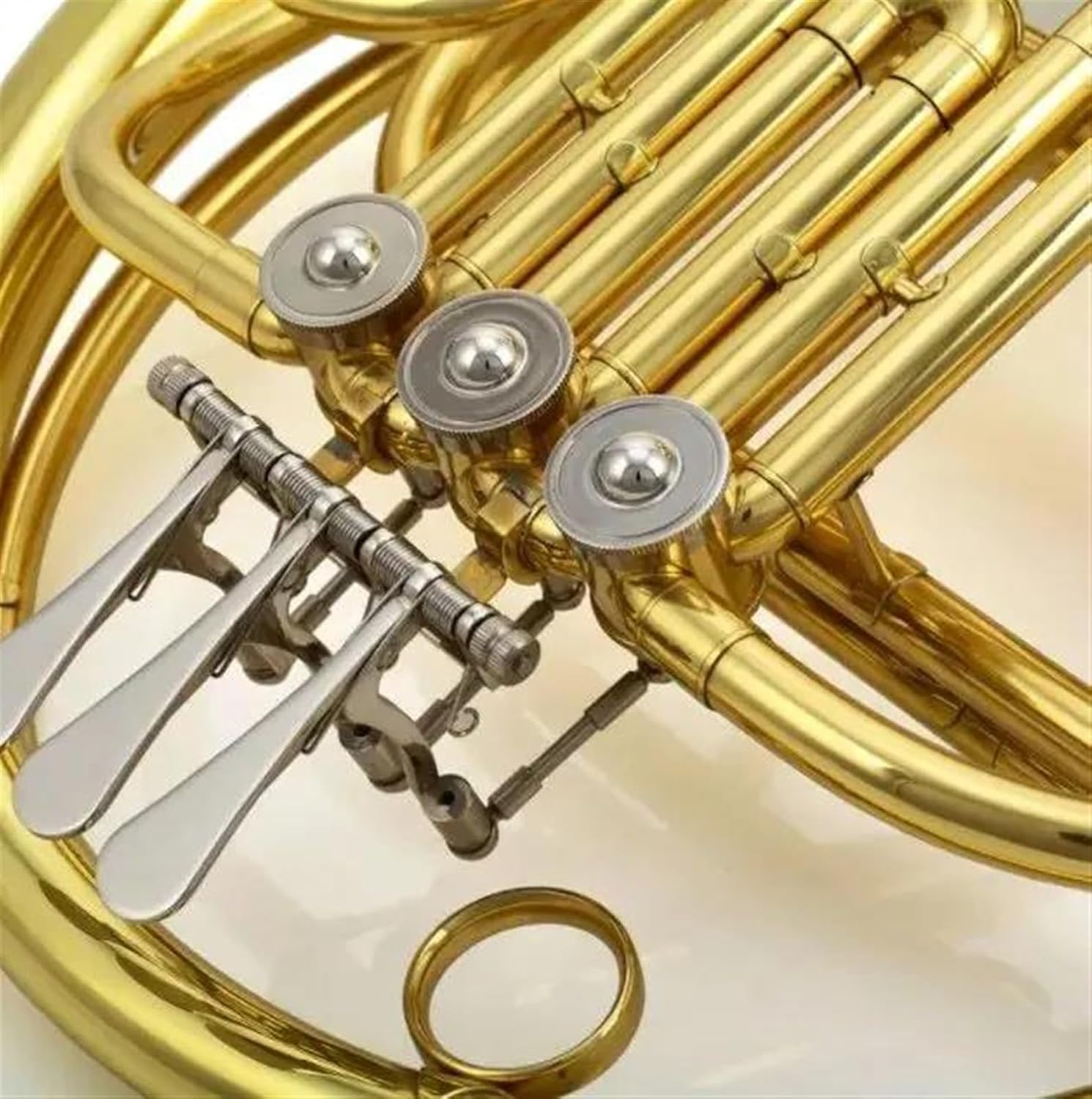 Brass French Horn Brass Body 4 Keys Double Professional Yellow Brass F Tone French Horn