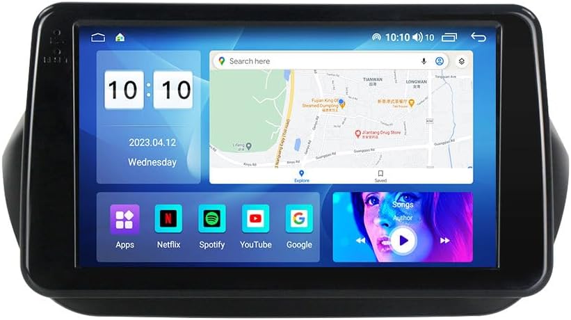 Android Car Stereo for Fiat Fiorino Qubo 2008-2017,9 inch IPS Touchscreen with Upgrade Wireless CarPlay & Android Auto,WiFi/GPS,Support SWC and Subwoofer,8-Core 8G+256G