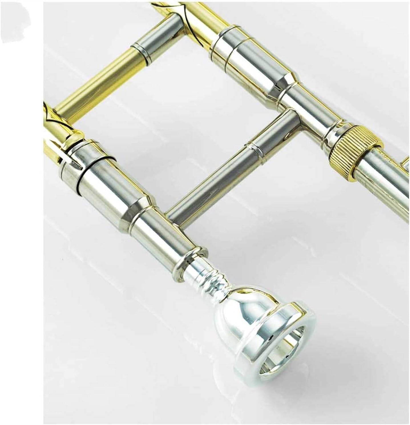 Student Trombone Alto Trombone B Flat Gold Paint Student Sliding Gold Paint B Flat Trombone with Shell and Mouthpiece Trombone Kit