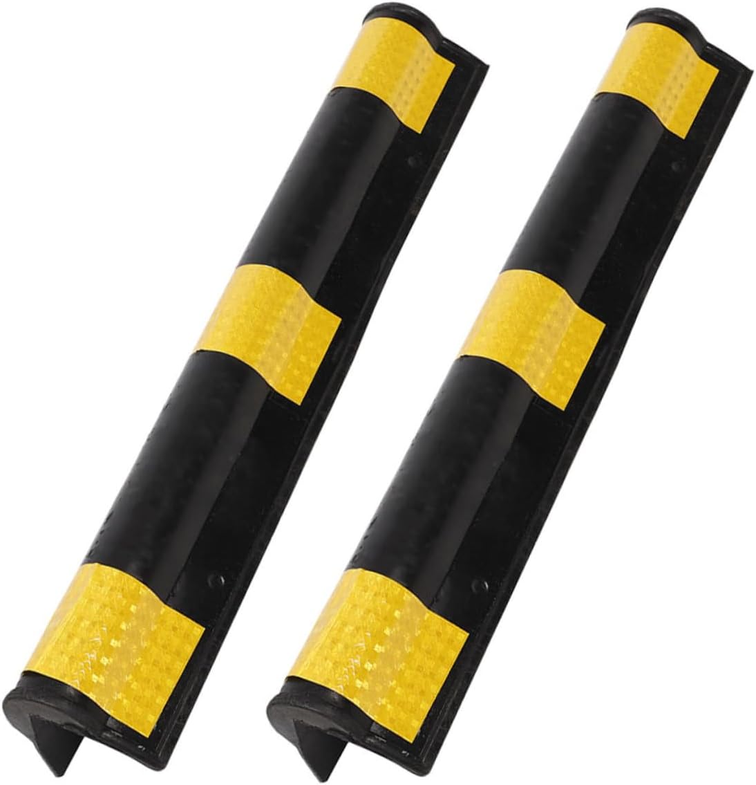 KICHOUSE 2pcs Garage Wall Guards Protector Rubber Corner Guards Reflective Garage Wall Bumpers for Car Protection