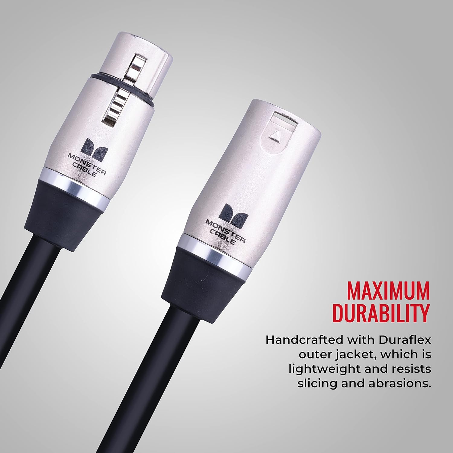 Monster Prolink Performer 600 Microphone Cable - Engineered with Custom XLR Connectors, Microfiber Dielectric, Duraflex Jacket, and Carbon Polymer Shielding, 20 ft. Cable