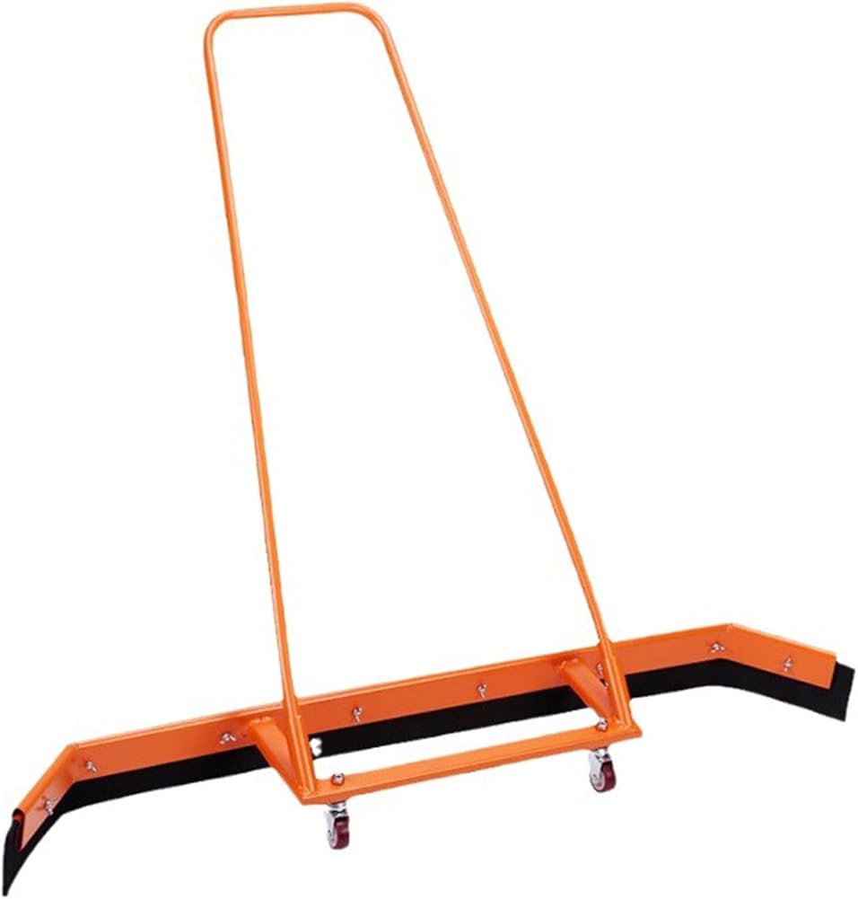 Orange Sport Tennis Court Squeegee Aluminum Alloy Rain Shuttle Heavy Duty Floor Water Remover Squeegee Broom Water Pusher with EVA Foam Blade And Wheels