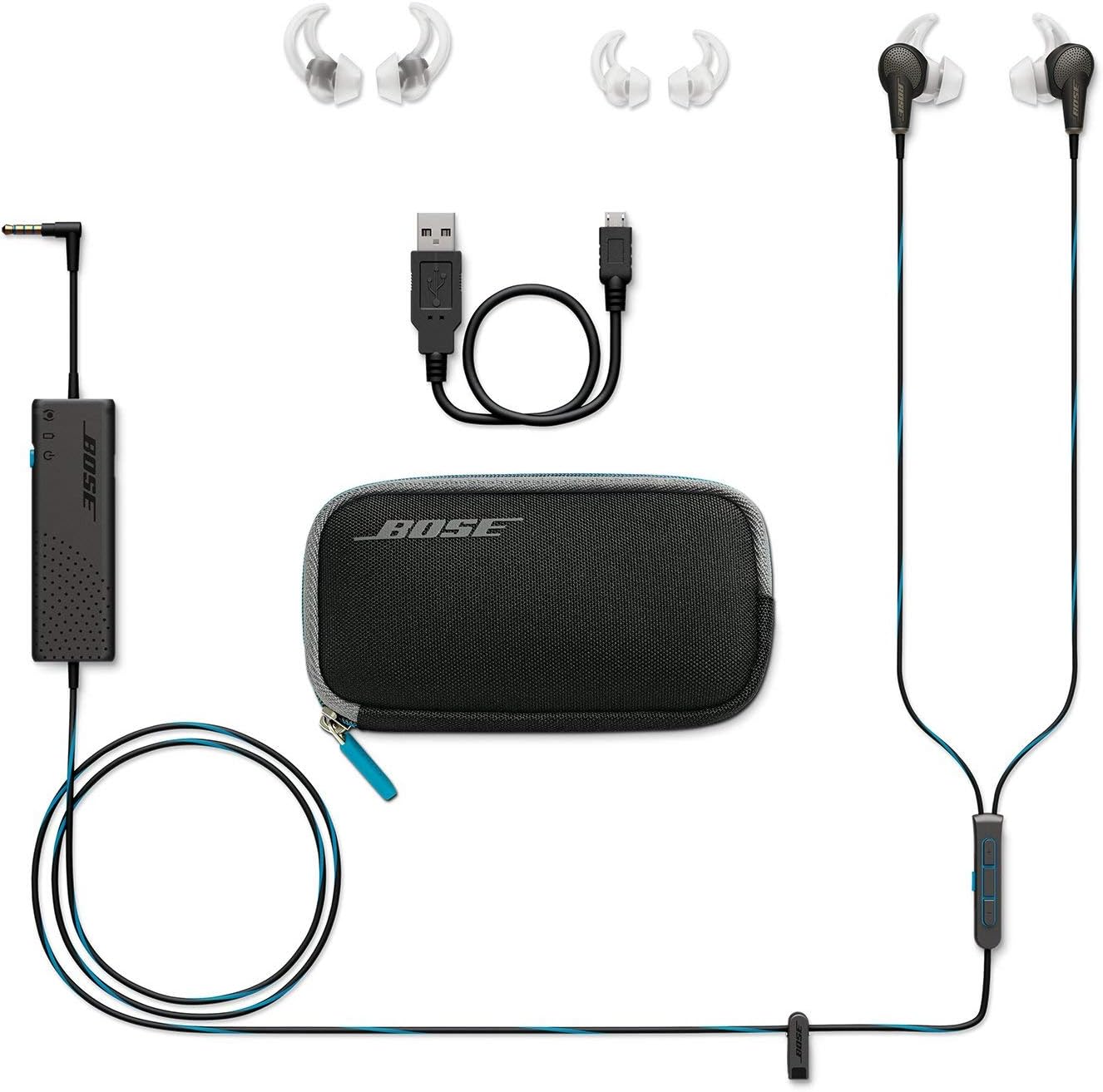 Bose 718840-0010 QuietComfort 20 Acoustic Noise Cancelling Headphones, Samsung and Android Devices, Black (Renewed)