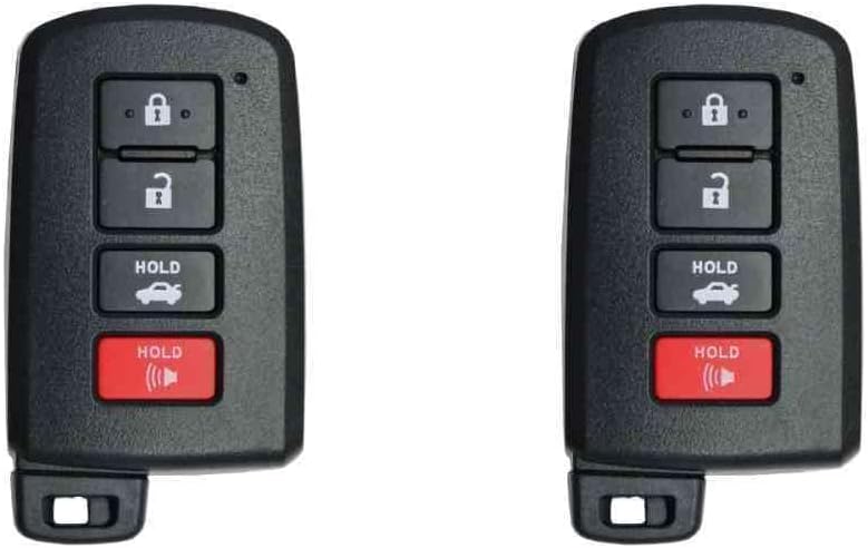 Replcament Smart Key Fob for Toyota Avalon 2014 FCC HYQ14FBA Part Number 89904-06140 8990406140 Pack of 2