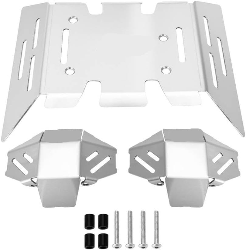 Stainless Steel Chassis Armor Skid Plate Axle Protector 2.2 Compatible with Automotive Motorcycle Parts for 1 8 AXP8