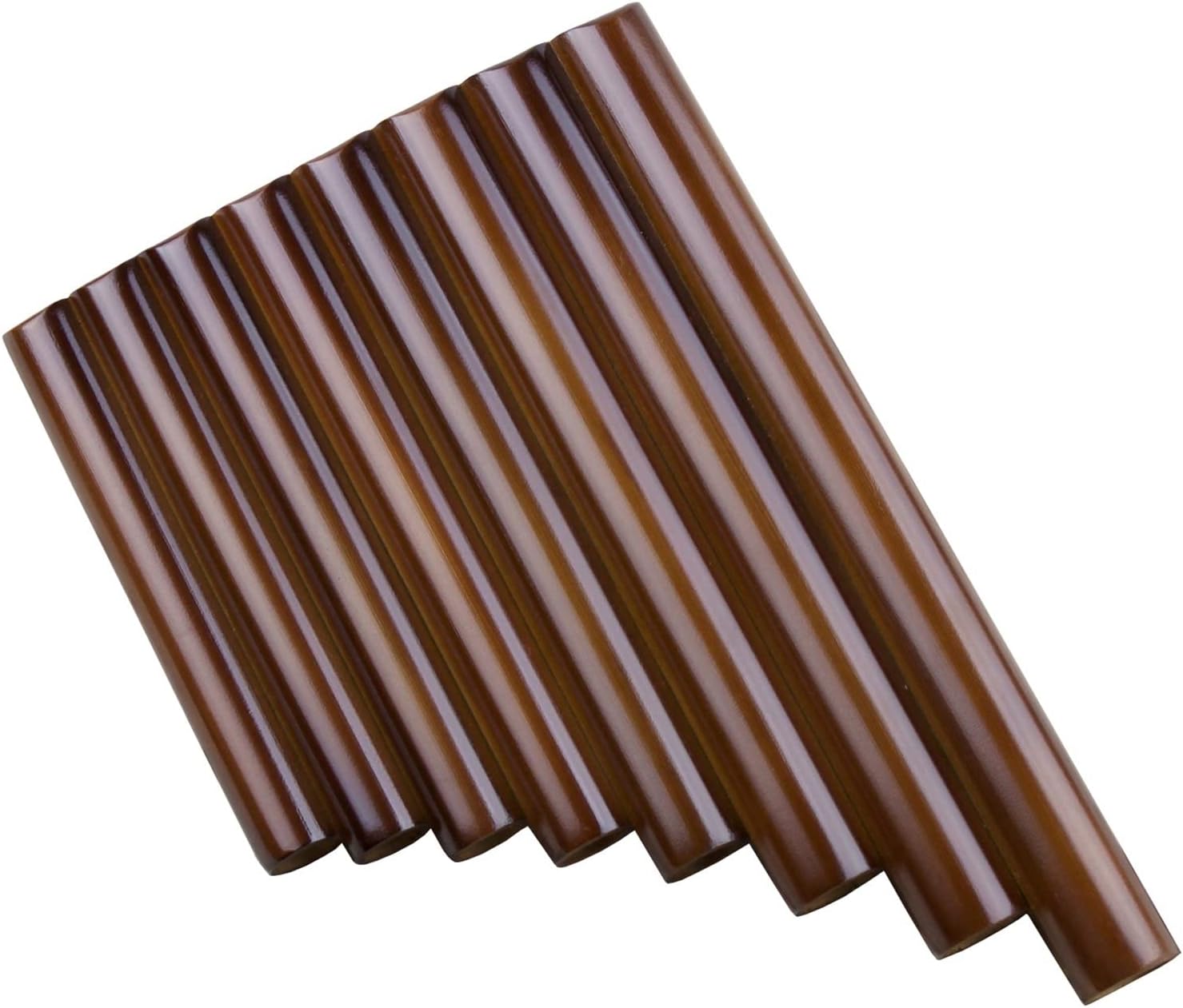 KESHUO Brown 8 Pipes Pan Flute Small Size Musical Instruments Handmade Woodwind Instrument Panpipes (Color : Brown Left Hand)