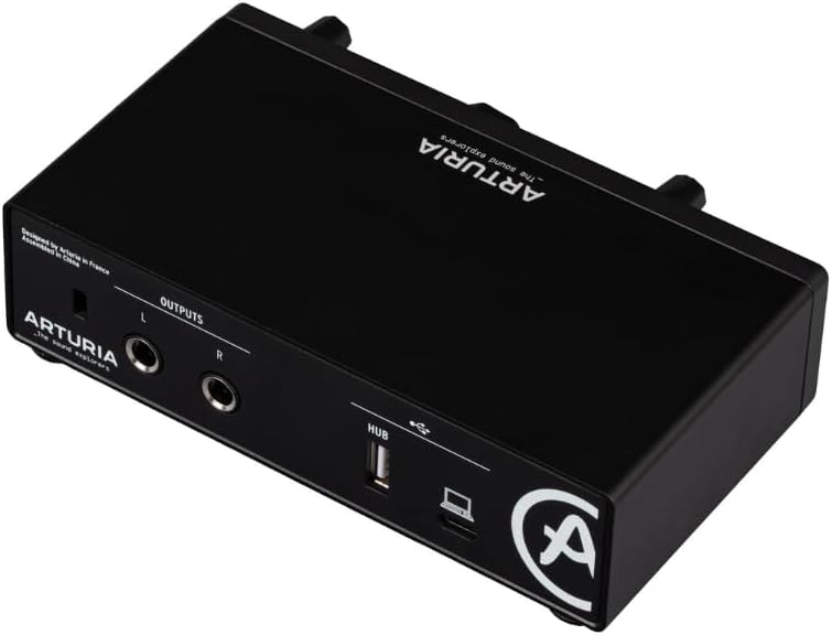 Arturia MiniFuse 1 Portable USB-C Audio Interface, Black w/Pig Hog PHM10 8mm XLR Microphone Cable and Liquid Audio Polishing Cloth