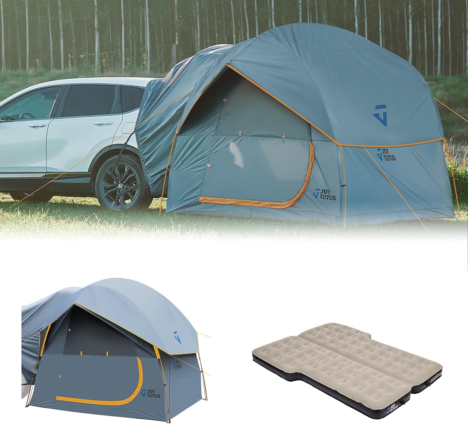 SUV Tent with Rainfly + Foldable SUV Air Mattress