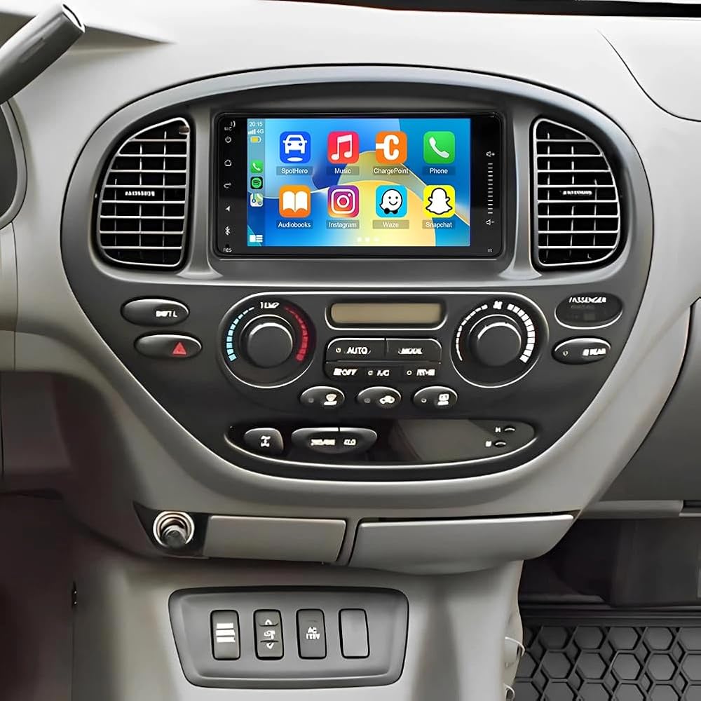 2G+64G Car Radio Upgrade for Toyota Sequoia 2003-2007 with Wireless CarPlay and Android Auto, 7 Inch Touchscreen Android 13 Double Din Car Stereo w/Bluetooth GPS WiFi FM RDS SWC Camera