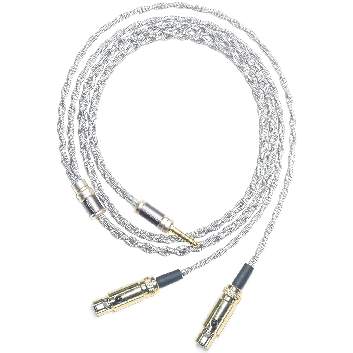 6N Single Crystal Silver Headphone Cable for Audeze LCD-X LCD-GX LCD-XC LCD-2 LCD-3 LCD-5 LCD-MX4 LCD-4Z MM-500 Elite Empyrean GRADO HP100se Signature S750 4Pin Mini XLR Upgrade Cable (4Pin XLR Plug)