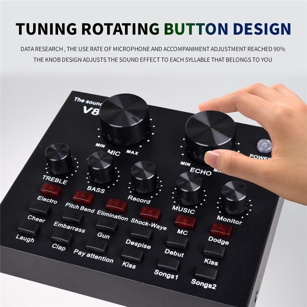 BM 800 Professional Audio V8 Sound Card Set Condenser Microphone for Podcast Recording Live Broadcast