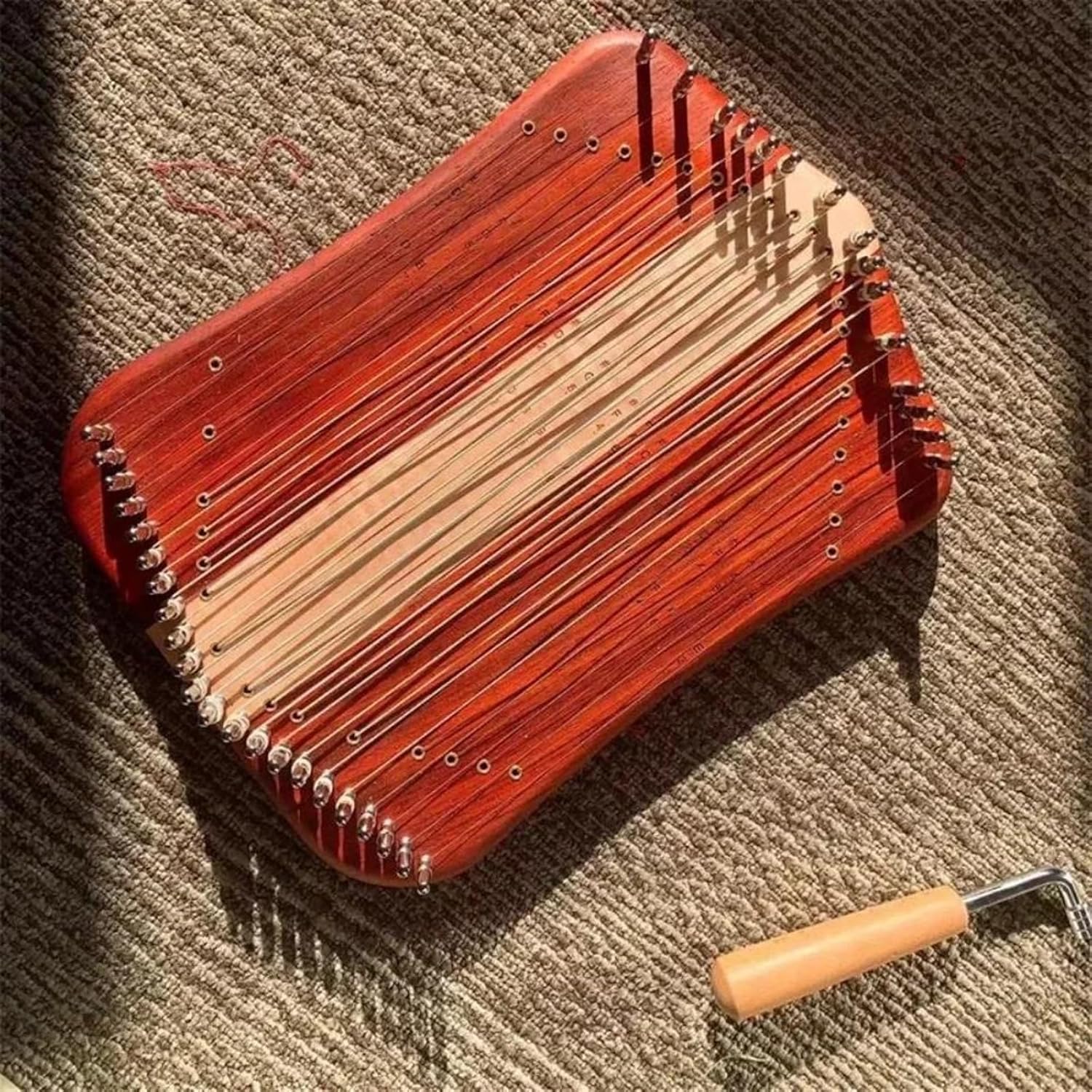 Lyre Harp Set Professional Musical Instruments And Accessories Beginners Wooden Harp 37 String Lyre Harp