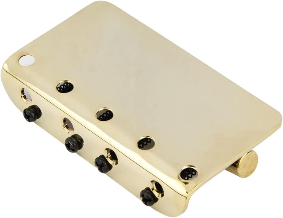 Guitar Bridge Vintage Bass Bridge 4 Strings for Electric Bass Guitar String Spacing 19mm (Color : Gold)