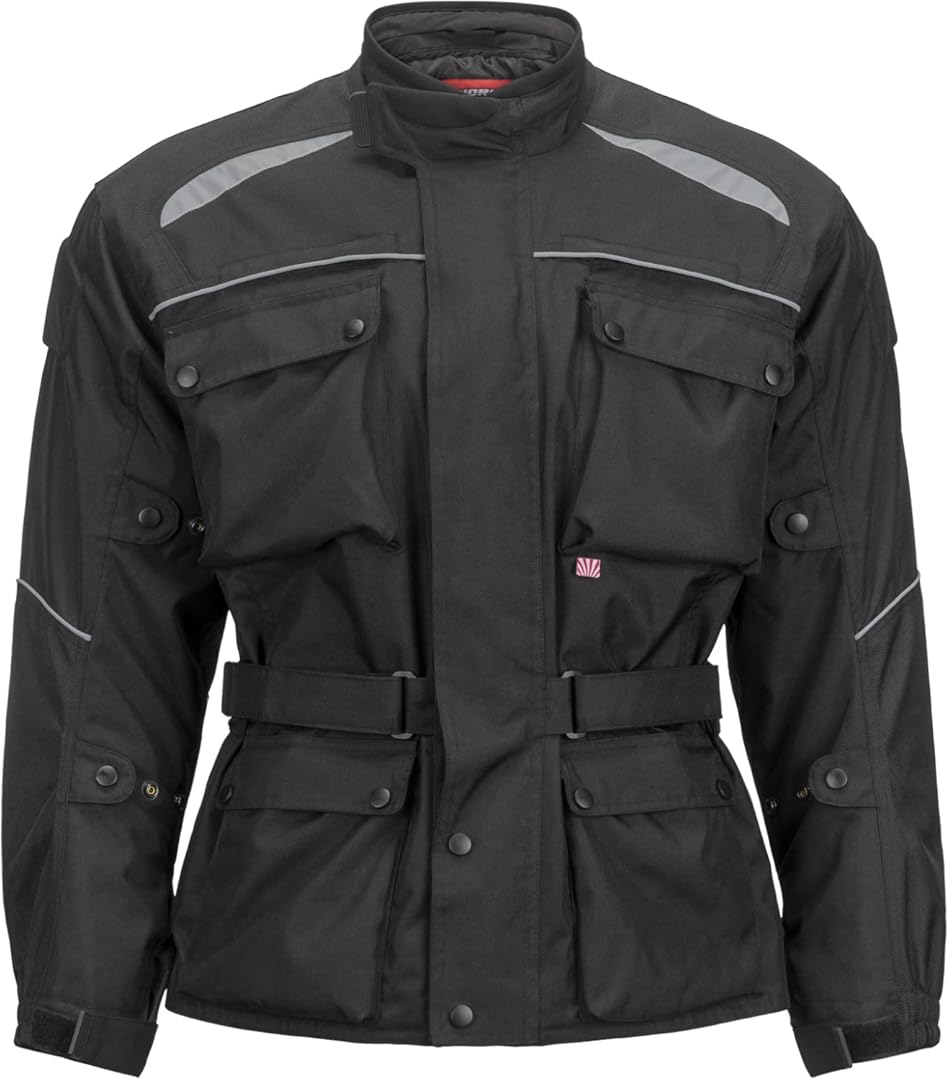 Noru Bosui Waterproof Motorcycle Adventure Jacket - Breathable & Ventilated Design for Commuters & Adventure Riders - CE Certified Armor - Removable Thermal Liner - Ample Storage
