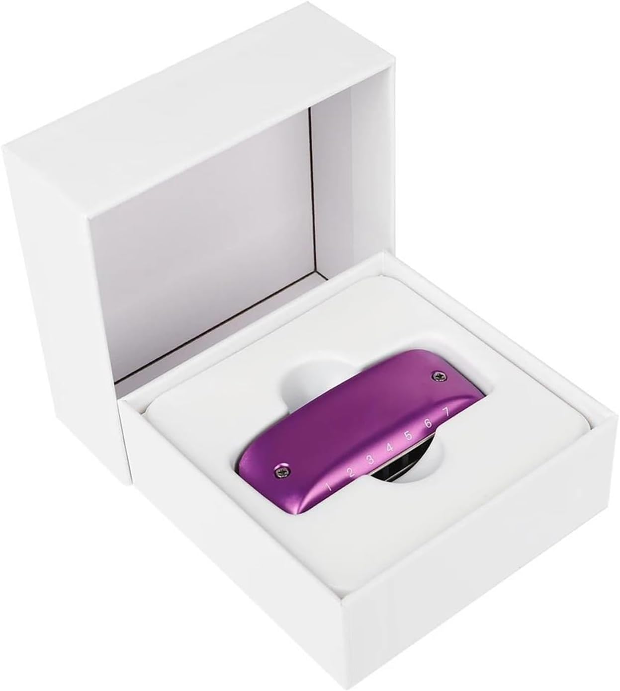 Blues Harmonica Woodwind Instrument Accessories 7 Holes(Purple C Key)