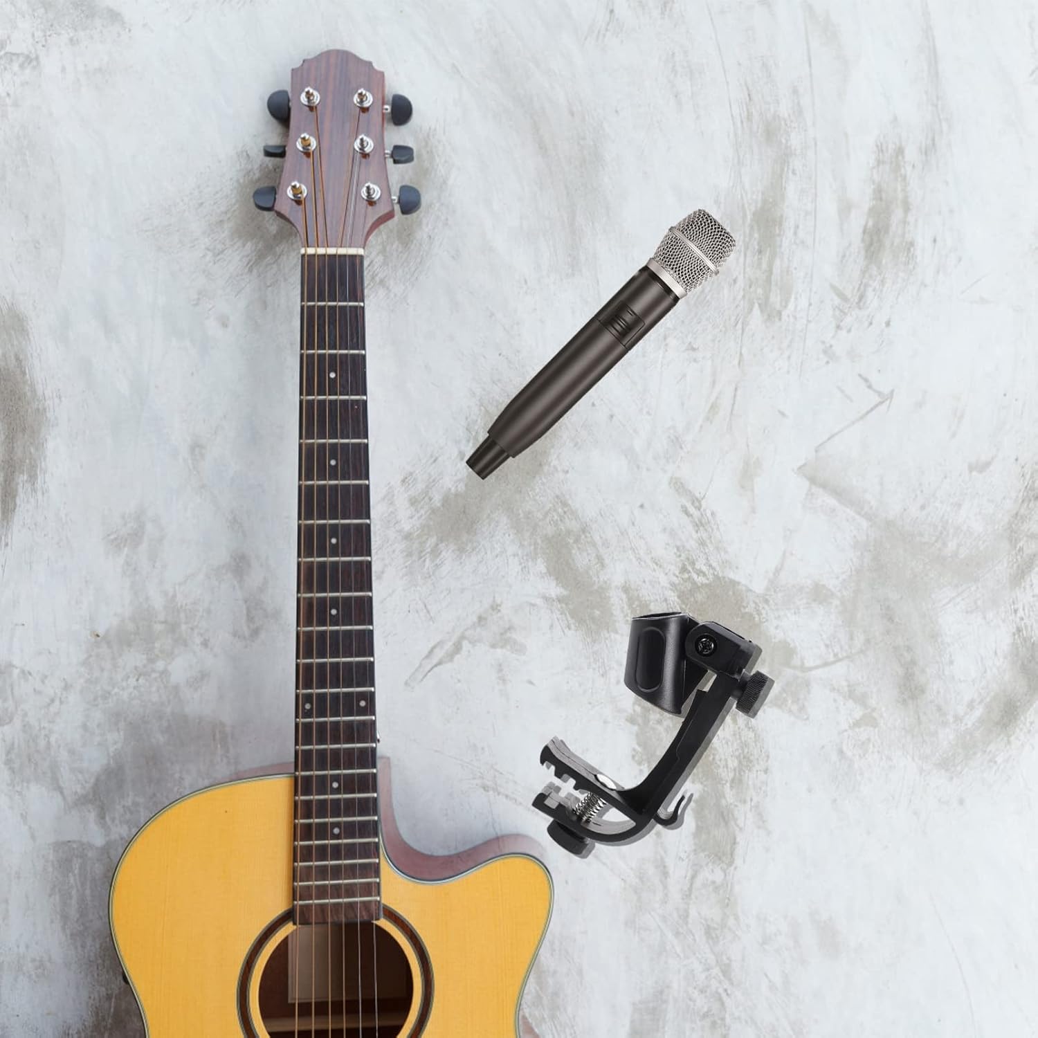 2pcs Microphone Shockproof Holder Lifters Drum Convenient Rack Supporters Wireless Studio Accessories Radio Universal Home Plastic Adjustable Holders Office for Portable Stands