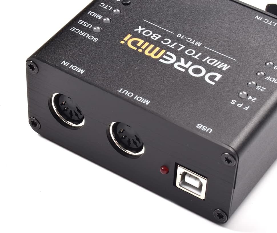 MIDI To LTC Box Is MIDI Time Code and SMPTE LTC Time Code Conversion Device Designed Synchronize Time of MIDI Audio and Lighting