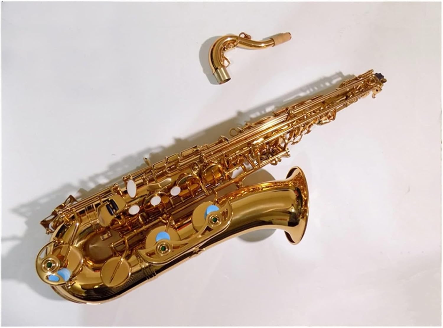 C Melody Saxophone Woodwind Sax Gold Lacquer with Case and Mouthpiece Sax Instruments