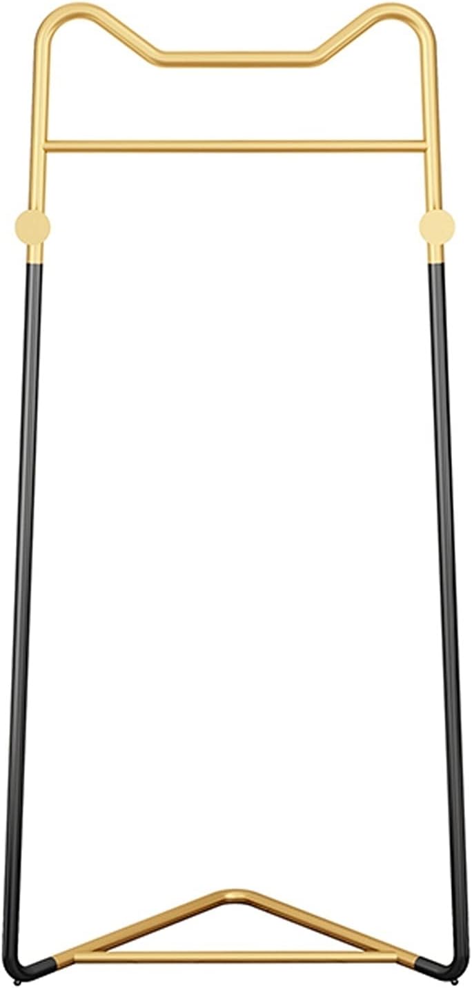 Corner Clothes Rail, 22mm Thicken Modern Clothes Rack Garment Display Stand for Bedroom Entryway Office (Black Gold