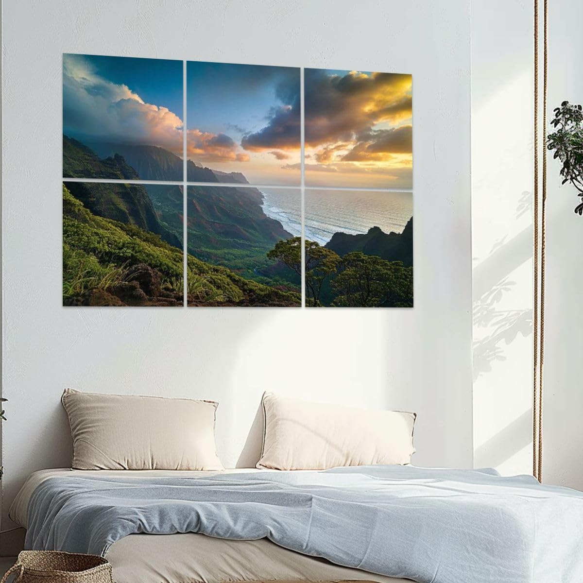 6 Pack Art Acoustic Panels Hawaii Soundproof Wall Panels, 48