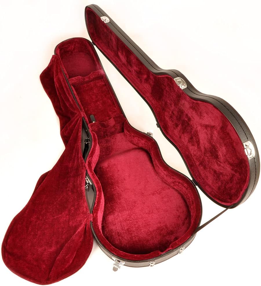 Douglas EGC-400LP Black/Burgundy Premium Case for Gibson & Epiphone Les Paul Guitar