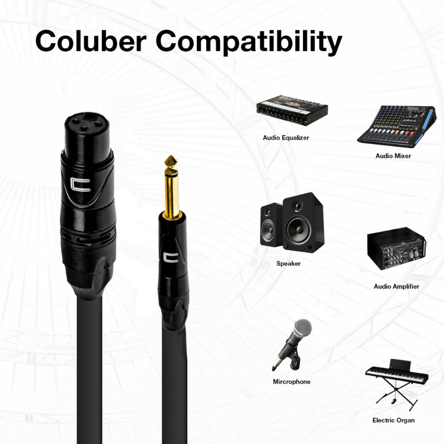 COLUBER CABLE 3-Pin XLR Female to 1/4