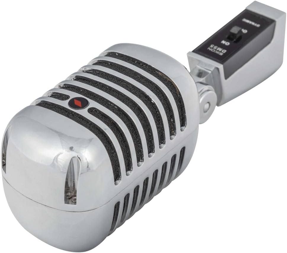 PROEL Eikon DM55V2 Vintage Design Professional Dynamic Vocal Cardioid Microphone (Chrome)