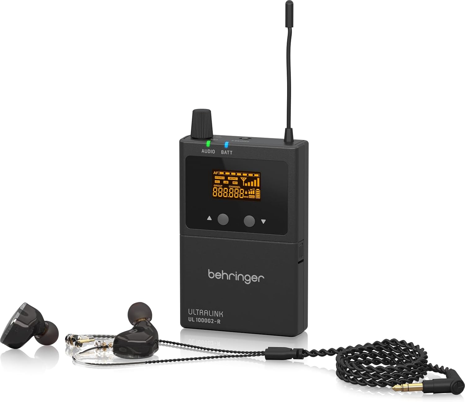 Behringer UL 1000G2-R UHF Wireless Belt-Pack Receiver UL 1000G2 | Ul1000G2-R Receiver & Earphones Ul1000G2 IEM System