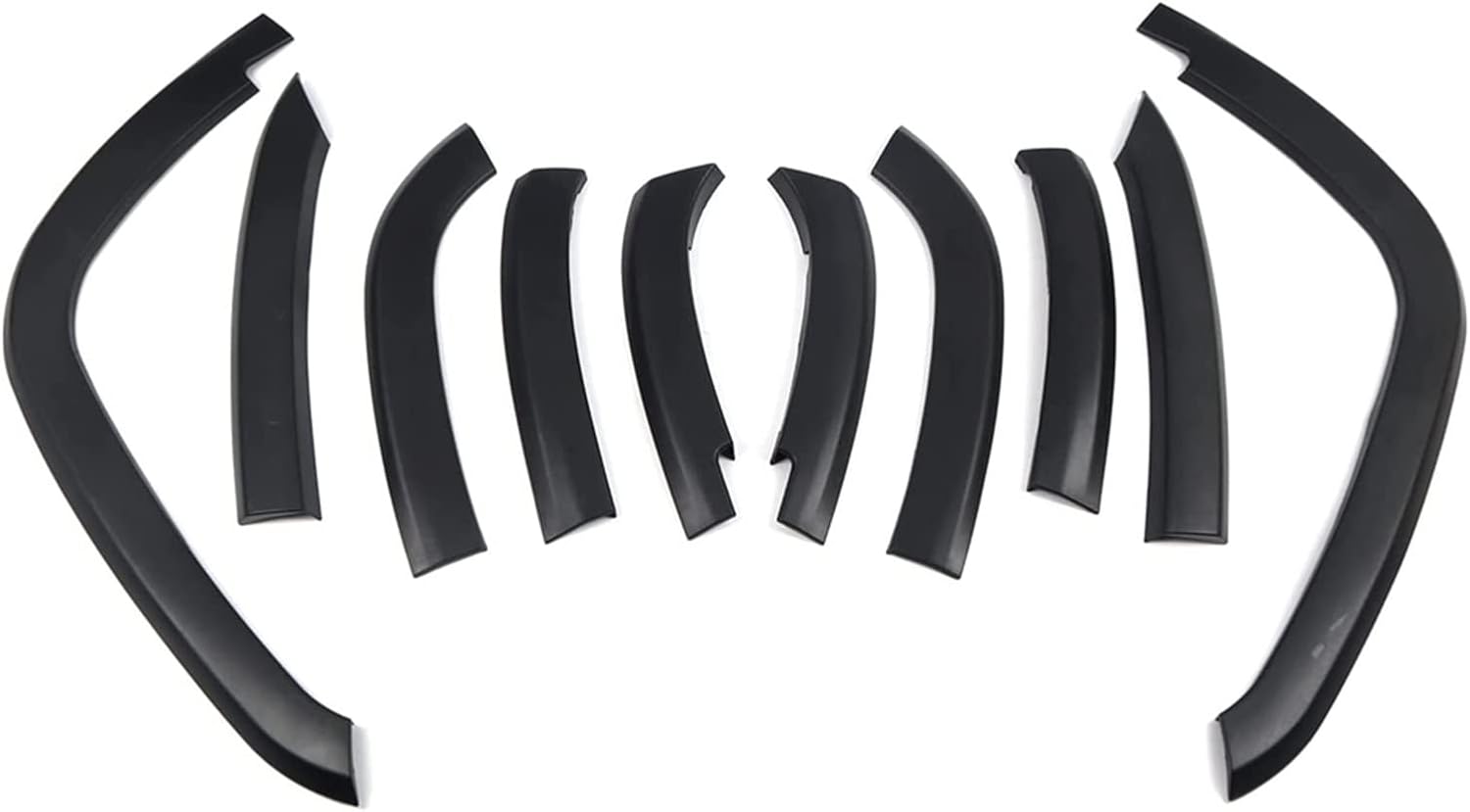 MX 10Pcs/Set Front & Rear Wheels Fender Flares Cover Protector Molding Compatible For Jeep Compass 2011-2018 Black Car Accessories