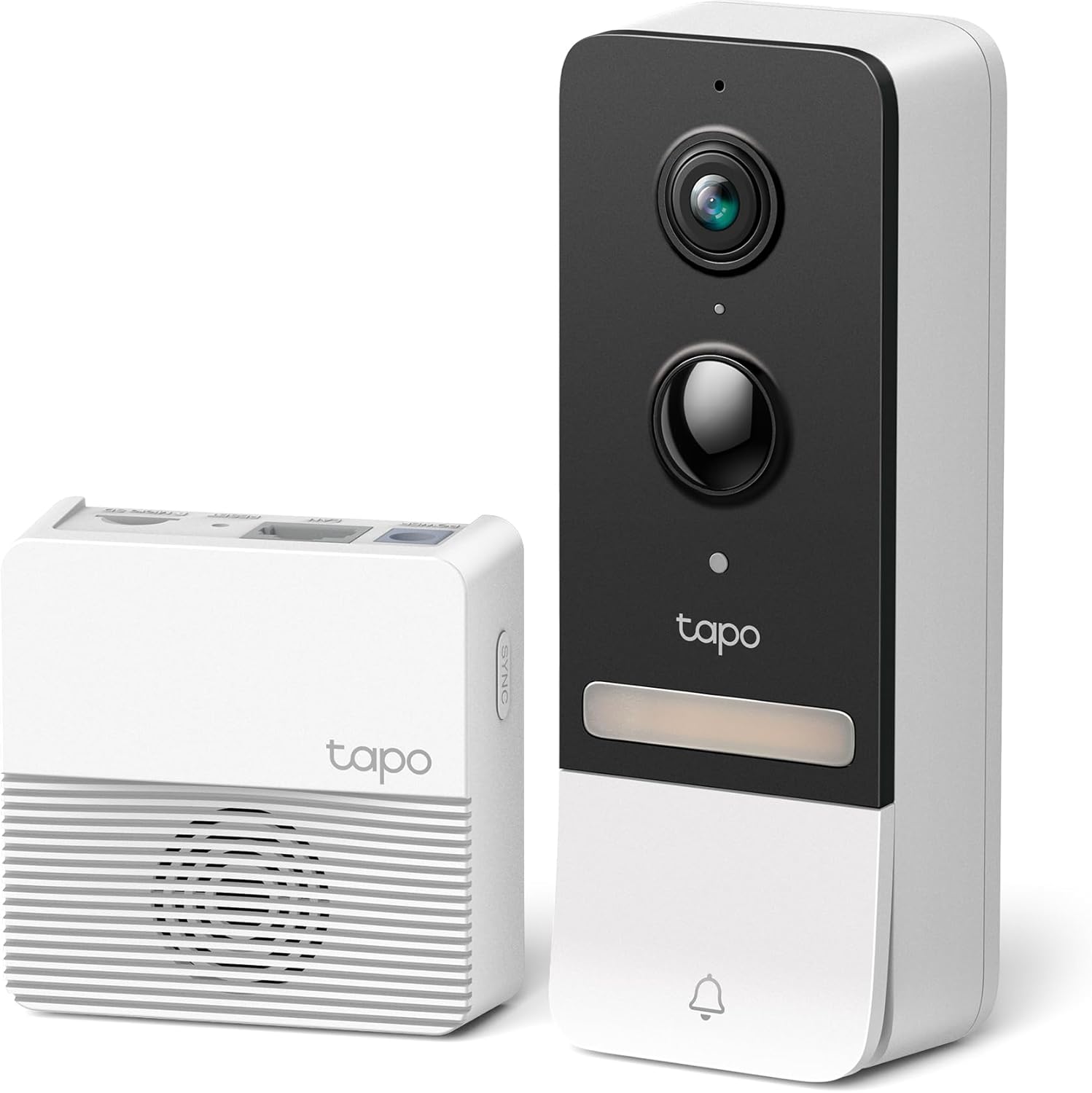 Tapo TP-Link Smart Video Doorbell Camera, Chime Included, 2K 5MP, Color Night Vision, 2-Way Audio, Free AI Detection, Cloud/SD Card Storage, Works w/Alexa & Google Home, D230S1