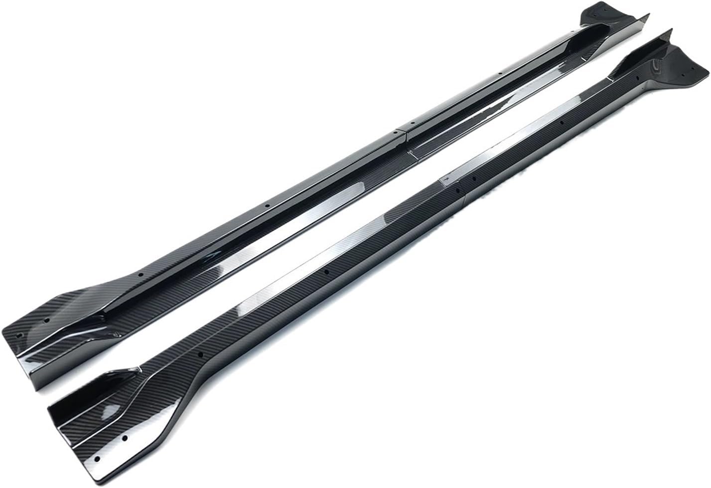 Side Skirts Car Side Skirt Extension Splitter A Pair Compatible for Jeep Grand Cherokee SRT/SRT8/Trackhawk 2012-2021 Plate Lip Bumper Winglet Body Kit(Carbon Fiber Skirt)