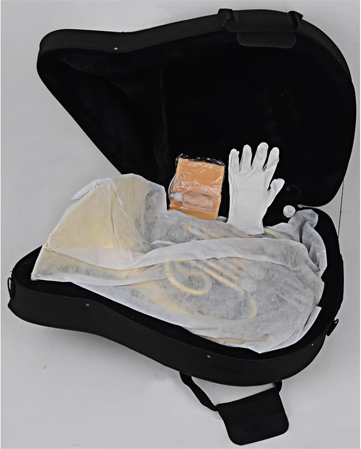 Brass French Horn Four-key Single Lacquered Gold French Horn In B Flat Adult Stage Instrument Professional Band Instrument